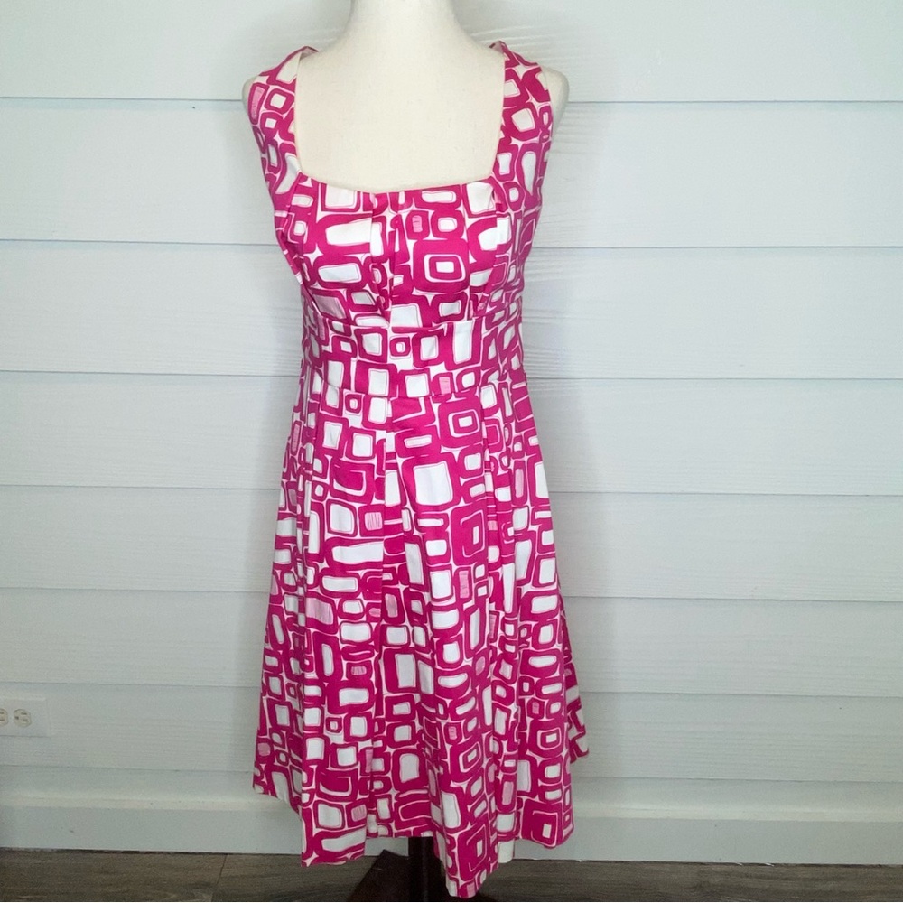 Calvin Klein hot pink white sleeveless, dress, size 6